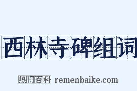 西林寺碑组词是什么意思的图片